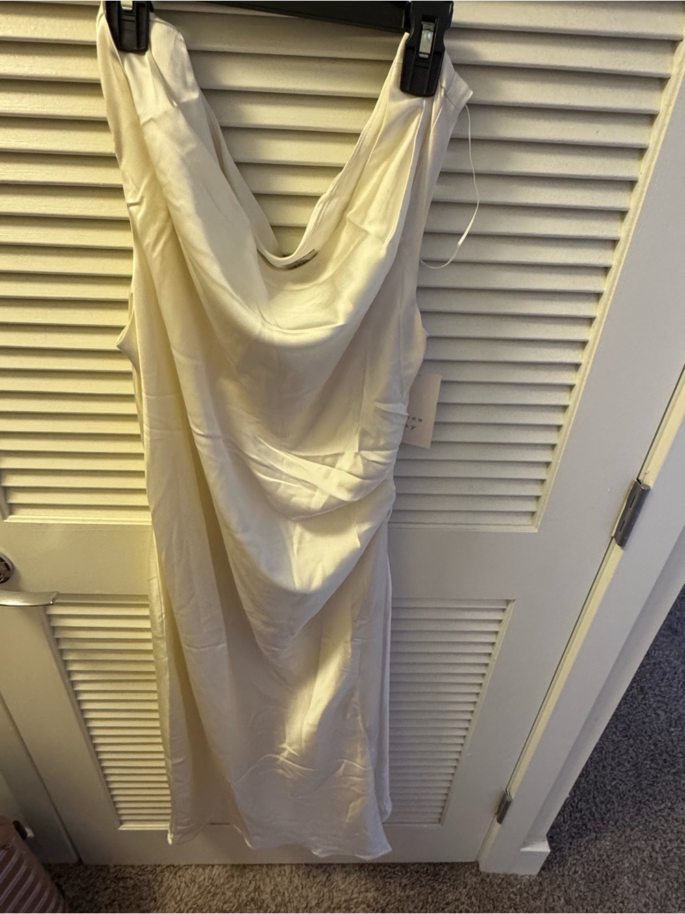 Target Ivory Satin Cowl Slip Dress